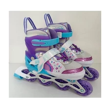 Детские ролики A4165-S-V фиолетовые раздвижные размер 35-38